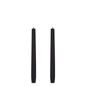 Uyuni DinerkaarsTaper Candle Plain Black 2,3 x 25,5 cm